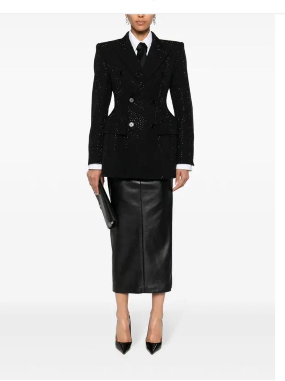 Balanciaga Double Breasted Rhinestone Blazer